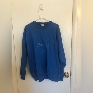 M&M blue vintage sweatshirt fits like men’s L or woman’s XL